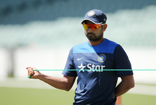 mohammed shami indian cricketer-mohammed shami in blue jersey having a practice session