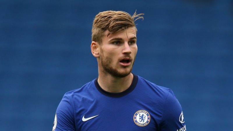 timo werner liverpool-timo werner in blue jersey
