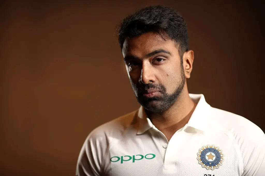 top 10 off spinners of all time- ravi ashwin in white jersey