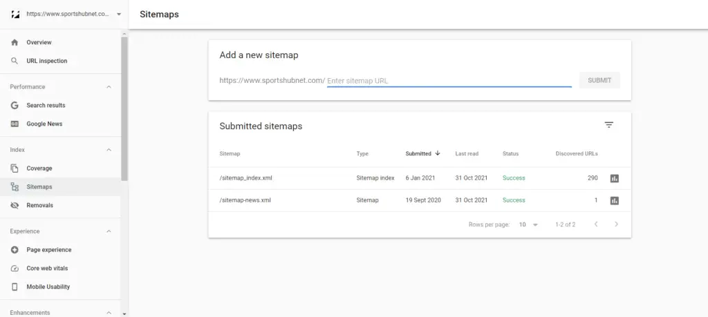 how to add a sitemap to google search console
